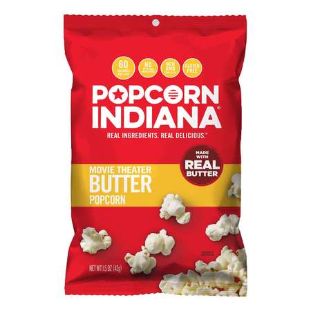 POPCORN INDIANA Caddy Popcorn Movie Theater Butter 1.5 oz., PK6 8435710025